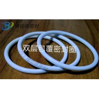 双层四氟包覆圈PTFE矩形包覆圈PFA/FEP包覆弹簧