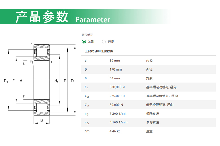 NJ316-E-XL-M1-C4规格参数